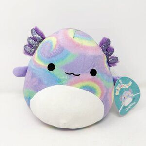 Squishmallows Kellytoy DELPHINE the Tie Dye Axolotl 8" Soft Plush Toy NEW